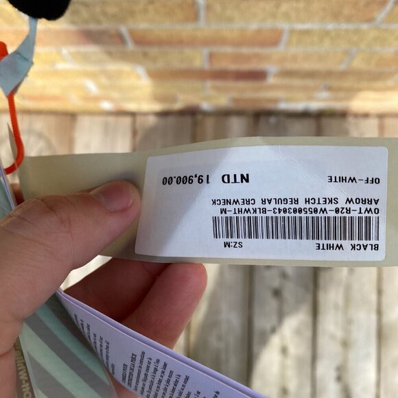 BNWT Off White Arrow Sketch Crewneck Sweater Medium - Picture 8 of 14